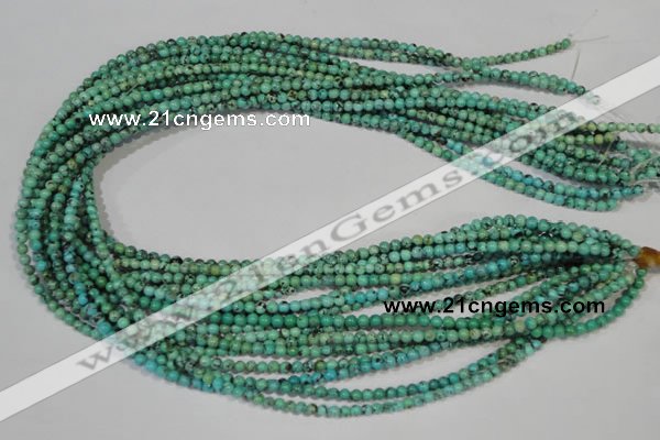 CNT201 15.5 inches 3mm round natural turquoise beads wholesale