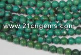 CNT204 15.5 inches 4.5mm round natural turquoise beads wholesale