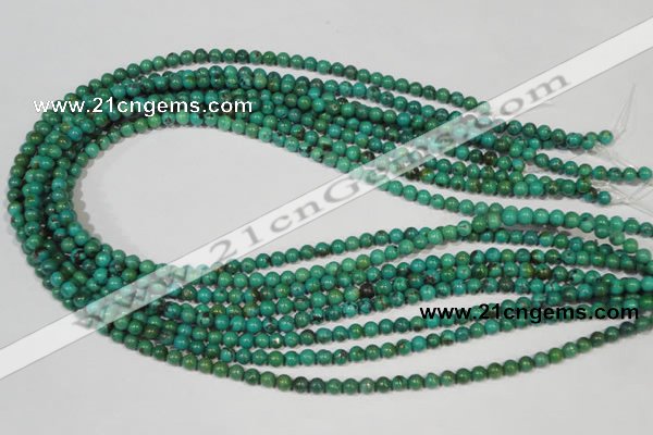 CNT204 15.5 inches 4.5mm round natural turquoise beads wholesale