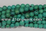 CNT205 15.5 inches 6mm round natural turquoise beads wholesale