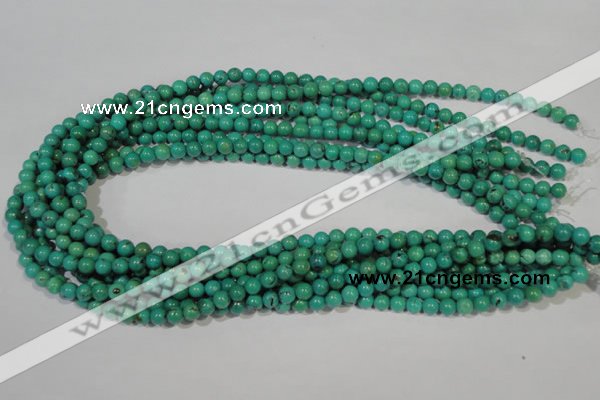 CNT205 15.5 inches 6mm round natural turquoise beads wholesale