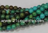 CNT207 15.5 inches 6mm round natural turquoise beads wholesale