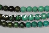 CNT208 15.5 inches 6mm round natural turquoise beads wholesale