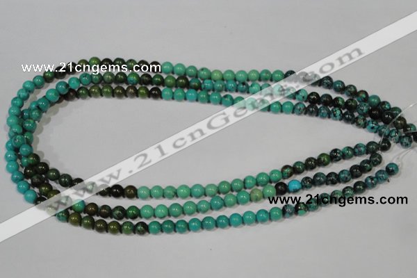 CNT208 15.5 inches 6mm round natural turquoise beads wholesale