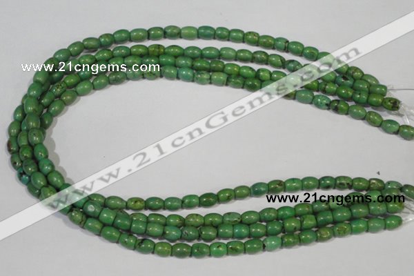 CNT214 15.5 inches 6*8mm drum natural turquoise beads wholesale