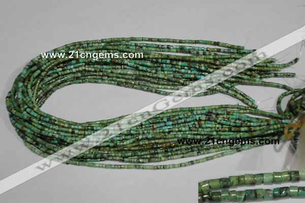 CNT215 15.5 inches 2.5*3mm heishi natural turquoise beads wholesale