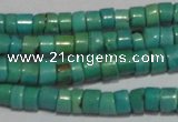 CNT218 15.5 inches 3.5*4.5mm heishi natural turquoise beads wholesale