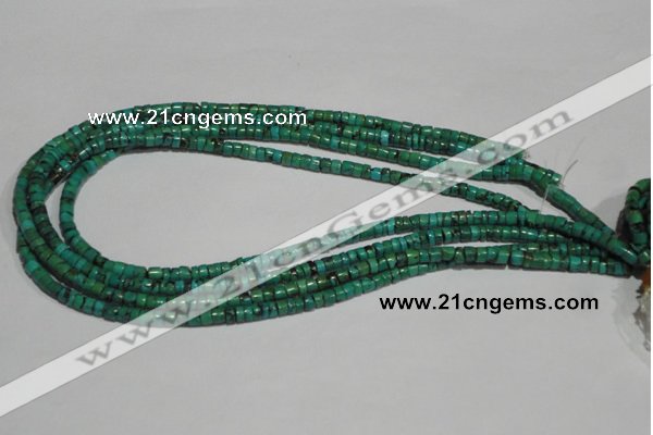 CNT219 15.5 inches 3*4mm – 4*5mm heishi natural turquoise beads