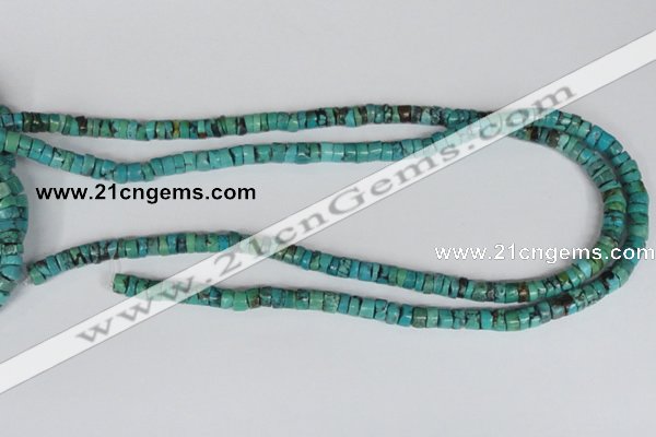 CNT22 16 inches 3-6mm heishi natural turquoise beads wholesale