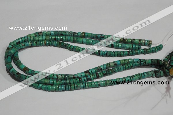 CNT220 15.5 inches 3*7mm – 5*9mm heishi natural turquoise beads