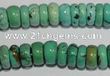 CNT223 15.5 inches 5*11mm rondelle natural turquoise beads wholesale