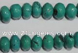 CNT225 15.5 inches 8*12mm rondelle natural turquoise beads wholesale