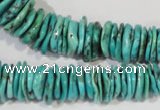 CNT228 15.5 inches 2*6mm - 5*22mm dish natural turquoise beads wholesale