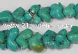 CNT232 15.5 inches 10*16mm animal natural turquoise beads wholesale