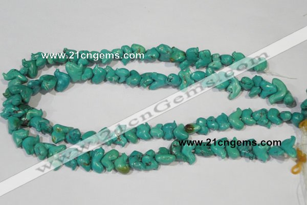 CNT232 15.5 inches 10*16mm animal natural turquoise beads wholesale