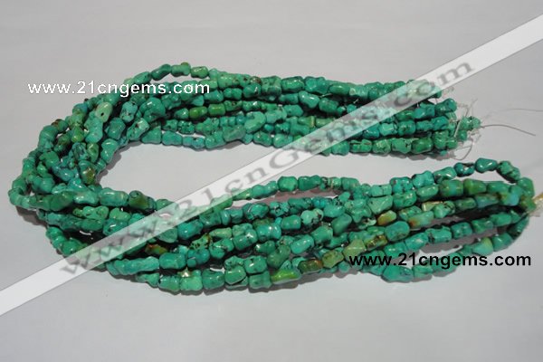 CNT234 15.5 inches 6*9mm bone natural turquoise beads wholesale