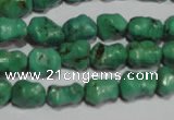 CNT235 15.5 inches 8*10mm bone natural turquoise beads wholesale