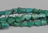 CNT236 15.5 inches 7*9mm bone natural turquoise beads wholesale