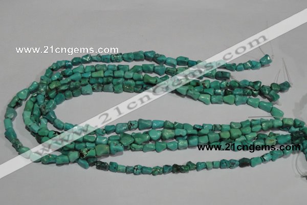 CNT236 15.5 inches 7*9mm bone natural turquoise beads wholesale