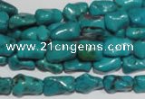 CNT237 15.5 inches 7*10mm bone natural turquoise beads wholesale