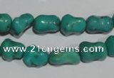 CNT238 15.5 inches 9*12mm bone natural turquoise beads wholesale