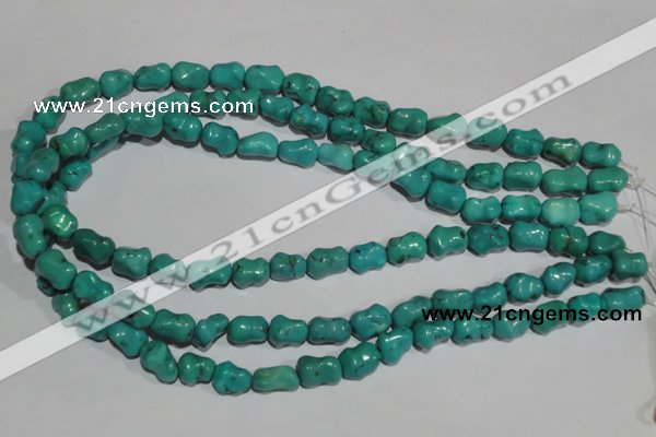 CNT238 15.5 inches 9*12mm bone natural turquoise beads wholesale