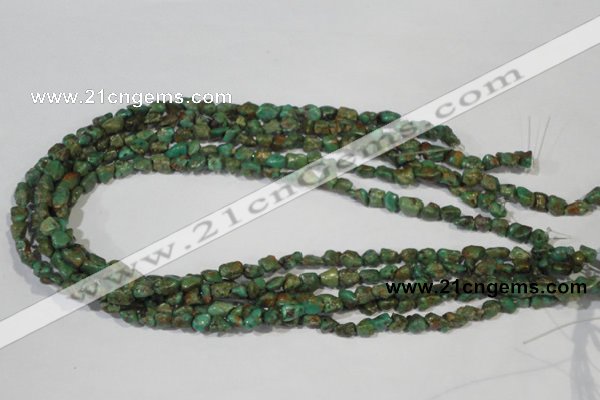 CNT242 15.5 inches 5*6mm - 6*10mm nuggets natural turquoise beads