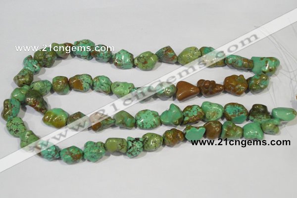 CNT245 15.5 inches 12*14mm - 14*16mm nuggets natural turquoise beads