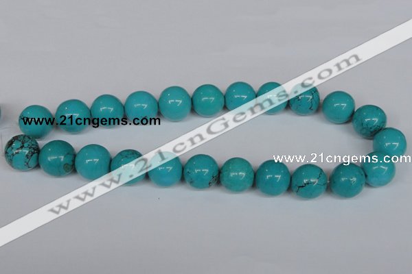 CNT25 16 inches 20mm round natural turquoise beads wholesale