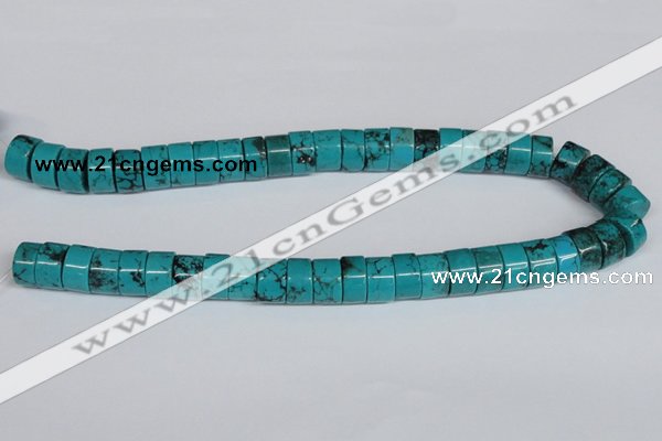 CNT26 16 inches 9*14mm wheel natural turquoise beads wholesale