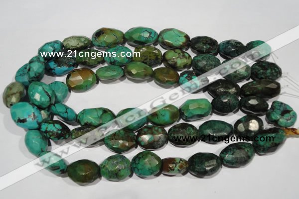 CNT275 13*18mm - 18*23mm faceted nuggets natural turquoise beads