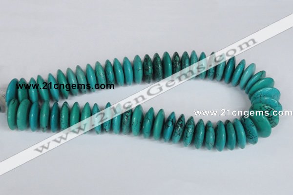 CNT29 16 inches 8*25mm rondelle natural turquoise beads wholesale