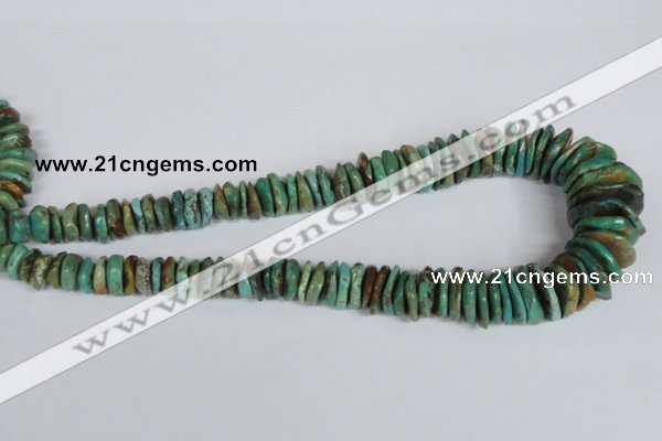 CNT30 16 inches multi-size natural turquoise chip beads wholesale