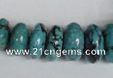 CNT31 16 inches multi-size rondelle natural turquoise beads wholesale