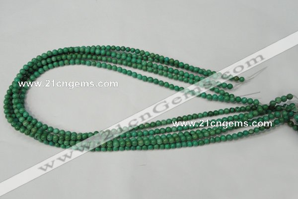 CNT350 15.5 inches 4mm round turquoise beads wholesale