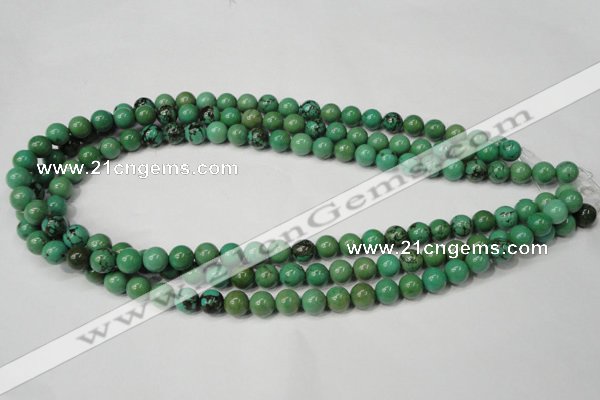 CNT352 15.5 inches 8mm round turquoise beads wholesale