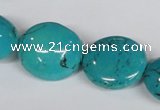 CNT36 16 inches 20*22mm oval natural turquoise beads wholesale