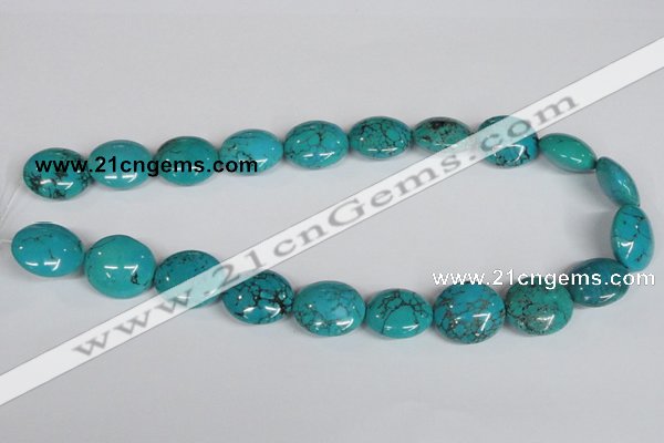 CNT36 16 inches 20*22mm oval natural turquoise beads wholesale