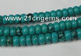 CNT360 15.5 inches 4*6mm rondelle turquoise beads wholesale