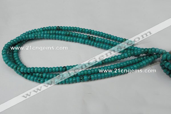 CNT360 15.5 inches 4*6mm rondelle turquoise beads wholesale