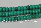 CNT362 15.5 inches 4*6mm rondelle turquoise beads wholesale