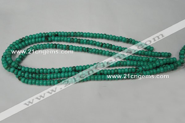 CNT362 15.5 inches 4*6mm rondelle turquoise beads wholesale