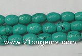 CNT368 15.5 inches 7*10mm rice turquoise beads wholesale