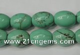 CNT370 15.5 inches 12*16mm rice turquoise beads wholesale