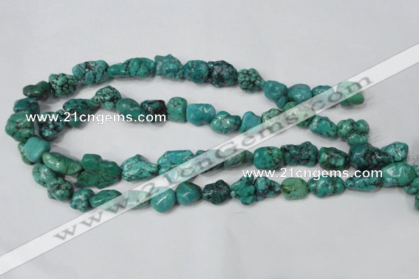 CNT381 15.5 inches 10*14mm - 12*16mm nuggets natural turquoise beads