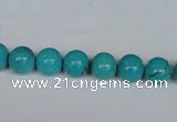 CNT39 16 inches 4mm round turquoise beads wholesale