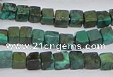 CNT400 15.5 inches 4*4mm cube turquoise beads wholesale