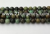 CNT413 15.5 inches 12mm round natural turquoise beads wholesale