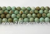 CNT419 15.5 inches 12mm round mongolian turquoise beads wholesale