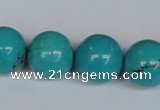 CNT46 16 inches 18mm round turquoise beads wholesale